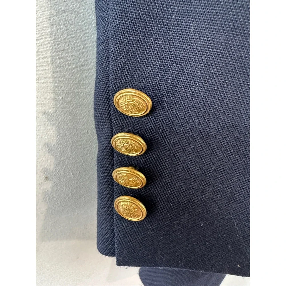 VTG Arnold Palmer Blazer Gold Crest Button Sport Coat Mens 37Reg Blue Excellent